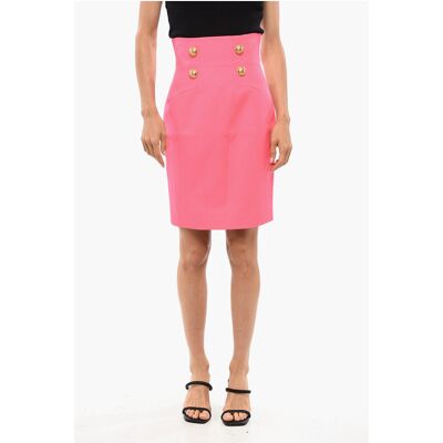 Balmain Zweireihige Designer-Longuette aus Wolle in Pink Rosa EU 34 / IT 38 Balmain Zweireihige Designer-Longuette aus Wolle in Pink Rosa EU 34 / IT 38