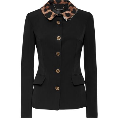Philipp Plein Blazer Leopard Schwarz S Philipp Plein Blazer Leopard Schwarz S