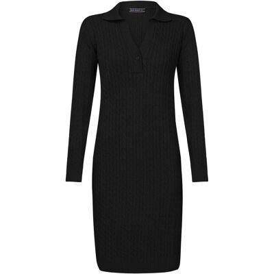 Felix Hardy Kleid Langärmeliges Kabelstrickkleid Schwarz L Felix Hardy Kleid Langärmeliges Kabelstrickkleid Schwarz L