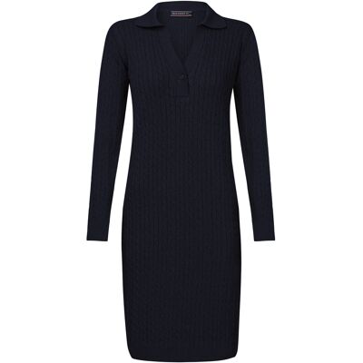 Felix Hardy Kleid Langärmeliges Kabelstrickkleid Marine L Felix Hardy Kleid Langärmeliges Kabelstrickkleid Marine L
