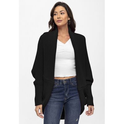 Felix Hardy Strickjacke Langärmelige Strickjacke Aus Wollmischung Mit Fledermausärmeln Schwarz XS/S Felix Hardy Strickjacke Langärmelige Strickjacke Aus Wollmischung Mit Fledermausärmeln Schwarz XS/S