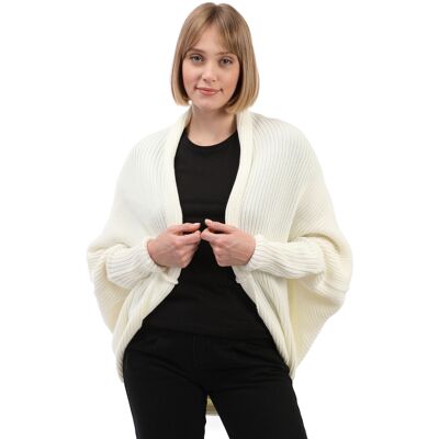 Felix Hardy Strickjacke Langärmelige Strickjacke Aus Wollmischung Mit Fledermausärmeln Ekru XS/S Felix Hardy Strickjacke Langärmelige Strickjacke Aus Wollmischung Mit Fledermausärmeln Ekru XS/S