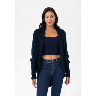 Felix Hardy Strickjacke Langärmelige Strickjacke Aus Wollmischung Mit Fledermausärmeln Marine XS/S Felix Hardy Strickjacke Langärmelige Strickjacke Aus Wollmischung Mit Fledermausärmeln Marine XS/S