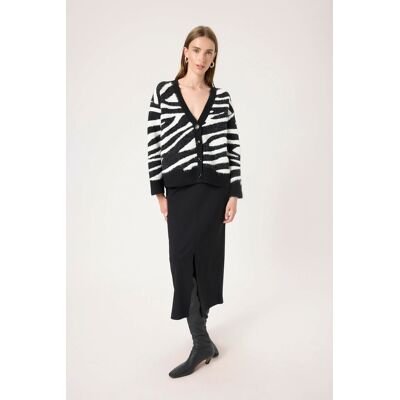 Soaked in Luxury Strickjacke SLSorea Strickjacke Baggy fit animal Tier L Soaked in Luxury Strickjacke SLSorea Strickjacke Baggy fit animal Tier L