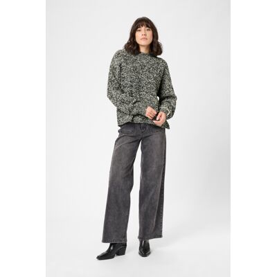 Kaffe Strickpullover KAesme Strickpullover Loose fit black white Schwarz-Weiss L Kaffe Strickpullover KAesme Strickpullover Loose fit black white Schwarz-Weiss L