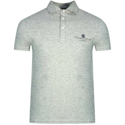 Aquascutum Unisex Erwachsenen London Bold Logo Polo-Shirt (Grau) Grau M Aquascutum Unisex Erwachsenen London Bold Logo Polo-Shirt (Grau) Grau M