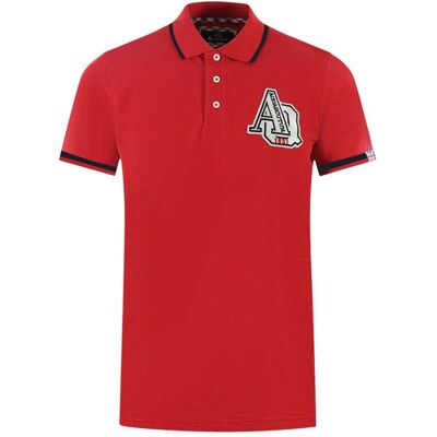 Aquascutum Unisex Erwachsenen AQ 1851 Besticktes Polo-Shirt mit Kontrastkragen (Rot) Rot S Aquascutum Unisex Erwachsenen AQ 1851 Besticktes Polo-Shirt mit Kontrastkragen (Rot) Rot S