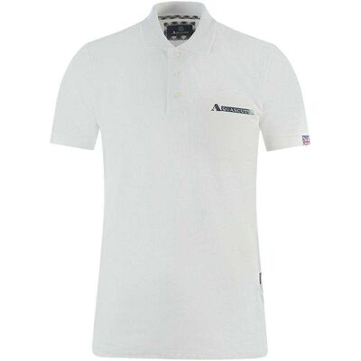 Aquascutum Unisex Erwachsenen Polo-Shirt mit Box-Logo (Weiß) Weiß M Aquascutum Unisex Erwachsenen Polo-Shirt mit Box-Logo (Weiß) Weiß M