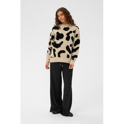 culture Strickpullover CUalmi Strickpullover Oversize fit Weiß schwarz M culture Strickpullover CUalmi Strickpullover Oversize fit Weiß schwarz M