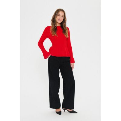 Saint Tropez Strickpullover MadelenaSZ Strickpullover Fitted Rot M Saint Tropez Strickpullover MadelenaSZ Strickpullover Fitted Rot M