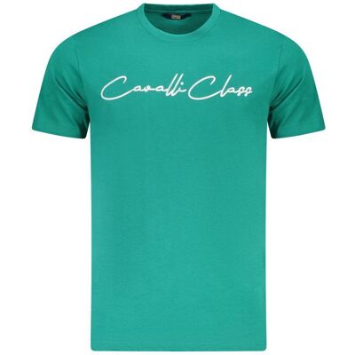 Cavalli Class Signature T-Shirt mit kurzen Ärmeln Dunkelgrün XL Cavalli Class Signature T-Shirt mit kurzen Ärmeln Dunkelgrün XL
