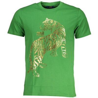 Cavalli Class Tigerdruck T-Shirt mit kurzen Ärmeln und Rundhalsausschnitt Grün M Cavalli Class Tigerdruck T-Shirt mit kurzen Ärmeln und Rundhalsausschnitt Grün M