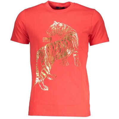 Cavalli Class Tigerprint T-Shirt mit kurzen Ärmeln und Rundhalsausschnitt Orange M Cavalli Class Tigerprint T-Shirt mit kurzen Ärmeln und Rundhalsausschnitt Orange M