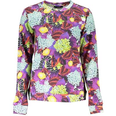 Cavalli Class Blumenmuster Rundhals Sweatshirt Lila XS Cavalli Class Blumenmuster Rundhals Sweatshirt Lila XS