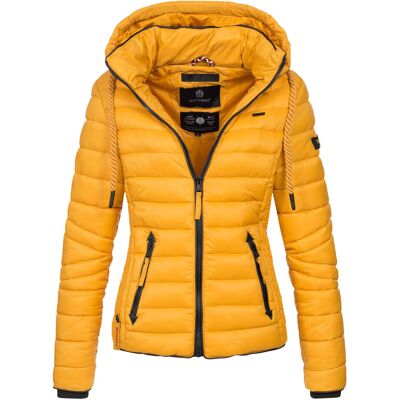 Navahoo Damen gesteppte Jacke Lulana, leicht mit abnehmbarer Kapuze - Gelb Gelb S Navahoo Damen gesteppte Jacke Lulana, leicht mit abnehmbarer Kapuze - Gelb Gelb S