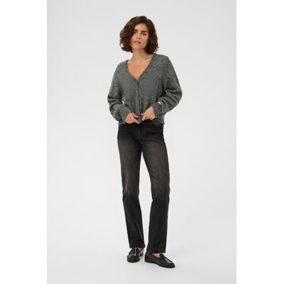 Kaffe Strickjacke KAmelania Strickjacke Baggy fit Dunkelgrau L Kaffe Strickjacke KAmelania Strickjacke Baggy fit Dunkelgrau L