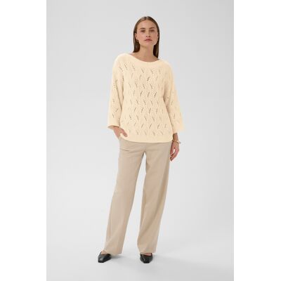 Soaked in Luxury Strickpullover SLRava Strickpullover Baggy fit Weiß XS Soaked in Luxury Strickpullover SLRava Strickpullover Baggy fit Weiß XS