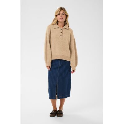 Saint Tropez Strickpullover OttolineSZ Strickpullover Gerade Passform Sand M Saint Tropez Strickpullover OttolineSZ Strickpullover Gerade Passform Sand M
