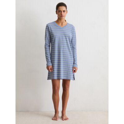 Marc O'Polo Nachthemd Mix N Match Cotton Blau XL Marc O'Polo Nachthemd Mix N Match Cotton Blau XL