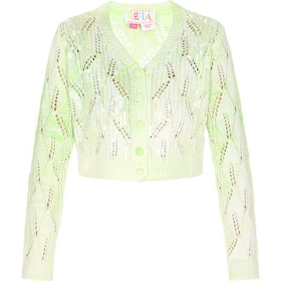 IZIA Strickjacke Frauen hellgrün mehrfarbig Limettengrün M/L IZIA Strickjacke Frauen hellgrün mehrfarbig Limettengrün M/L