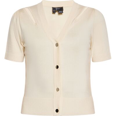 Faina Strickjacke Damen Elfenbein Elfenbein S Faina Strickjacke Damen Elfenbein Elfenbein S