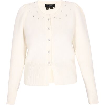 Faina Strickjacke Frauen cremefarben Cremefarben M/L Faina Strickjacke Frauen cremefarben Cremefarben M/L