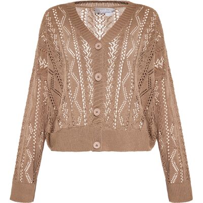 usha Strickjacke Damen Taupe Beige M/L usha Strickjacke Damen Taupe Beige M/L