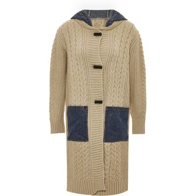 RISA Strickjacke Damen Beige Beige M RISA Strickjacke Damen Beige Beige M