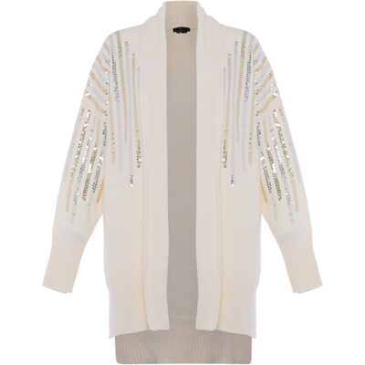 Faina Pullover Damen Wollweiß Cremefarben M/L Faina Pullover Damen Wollweiß Cremefarben M/L