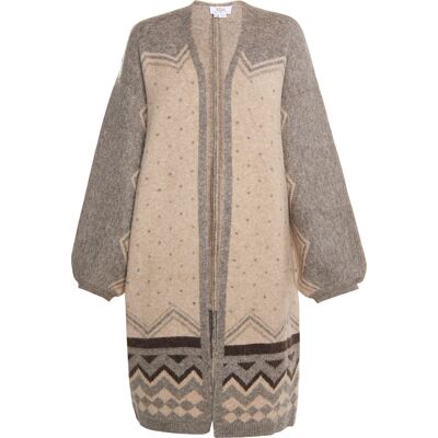 usha Strickjacke Damen Beige Mehrfarbig Beige M/L usha Strickjacke Damen Beige Mehrfarbig Beige M/L