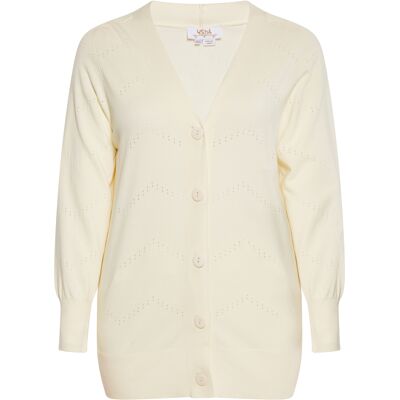 usha Strickjacke Damen Creme Creme M/L usha Strickjacke Damen Creme Creme M/L