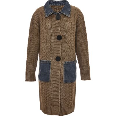 RISA Strickjacke Damen Kaffee Braun M RISA Strickjacke Damen Kaffee Braun M