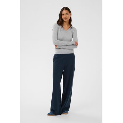 Kaffe Strickpullover KAmalou Strickpullover Slim fit Hellgrau XL Kaffe Strickpullover KAmalou Strickpullover Slim fit Hellgrau XL