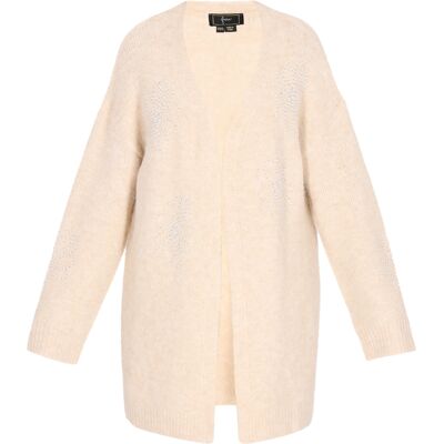 Faina Strickjacke Frauen hellbeige Beige M/L Faina Strickjacke Frauen hellbeige Beige M/L