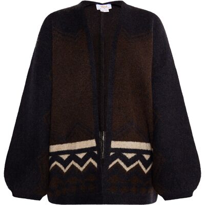 usha Strickcardigan Damen Braun Mehrfarbig Braun M/L usha Strickcardigan Damen Braun Mehrfarbig Braun M/L