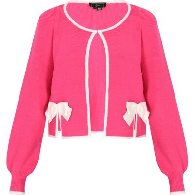 Faina Strickjacke Damen rosa weiss Rosa M/L Faina Strickjacke Damen rosa weiss Rosa M/L