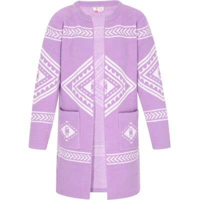 IZIA Strickjacke Frauen Lavendel Lila M/L IZIA Strickjacke Frauen Lavendel Lila M/L