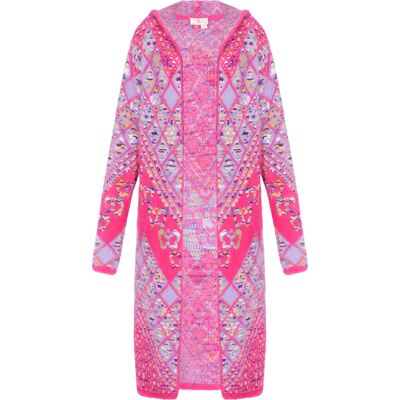 IZIA Strickjacke Frauen rosa mehrfarbig Rose M/L IZIA Strickjacke Frauen rosa mehrfarbig Rose M/L