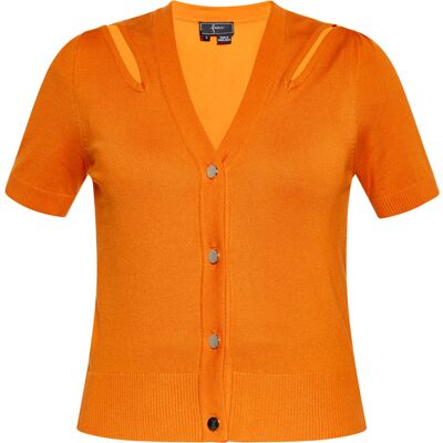 Faina Strickjacke Damen orange Orange L Faina Strickjacke Damen orange Orange L
