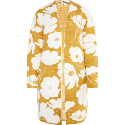 usha Strickcardigan Damen Curry Weiss Gelb M/L usha Strickcardigan Damen Curry Weiss Gelb M/L