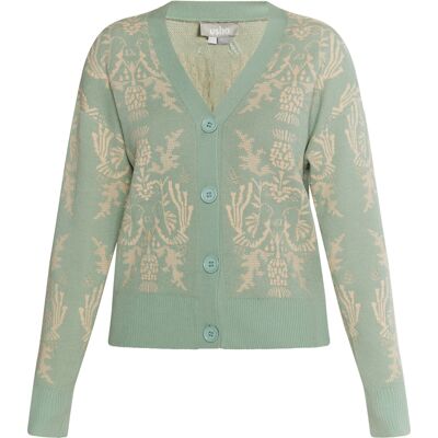usha Strickcardigan Damen Mint Creme Minze M/L usha Strickcardigan Damen Mint Creme Minze M/L