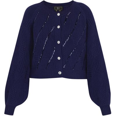 Faina Strickjacke Frauen Marine Marine M/L Faina Strickjacke Frauen Marine Marine M/L