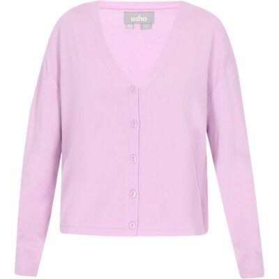 usha Strickjacke Frauen Lavendel Lila M/L usha Strickjacke Frauen Lavendel Lila M/L