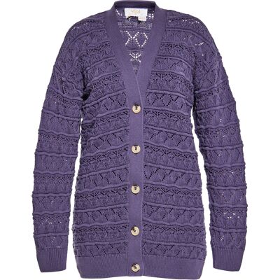usha Strickjacke Damen lila Lila L usha Strickjacke Damen lila Lila L