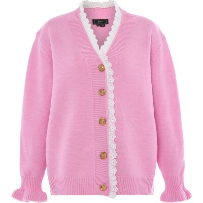 Faina Strickjacke Damen Lavendel Rosa M/L Faina Strickjacke Damen Lavendel Rosa M/L