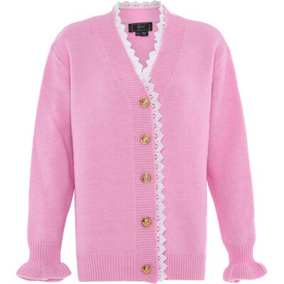 Faina Strickjacke Damen Lavendel Rosa M/L Faina Strickjacke Damen Lavendel Rosa M/L