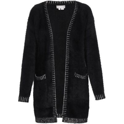 usha Strickjacke Damen schwarz-wollweiß Schwarz und gebrochenes Weiß M/L usha Strickjacke Damen schwarz-wollweiß Schwarz und gebrochenes Weiß M/L