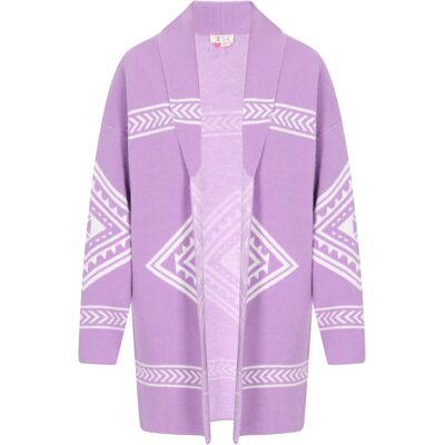 IZIA Strickjacke Frauen Lavendel Lila M/L IZIA Strickjacke Frauen Lavendel Lila M/L
