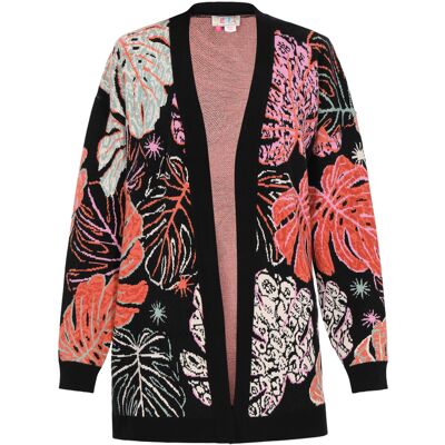 IZIA Strickjacke Frauen rosa mehrfarbig Rose M/L IZIA Strickjacke Frauen rosa mehrfarbig Rose M/L