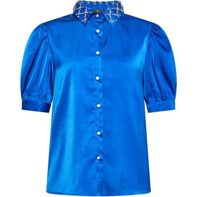 Faina Hemdbluse Damen KÖNIGSBLAU Blau M Faina Hemdbluse Damen KÖNIGSBLAU Blau M